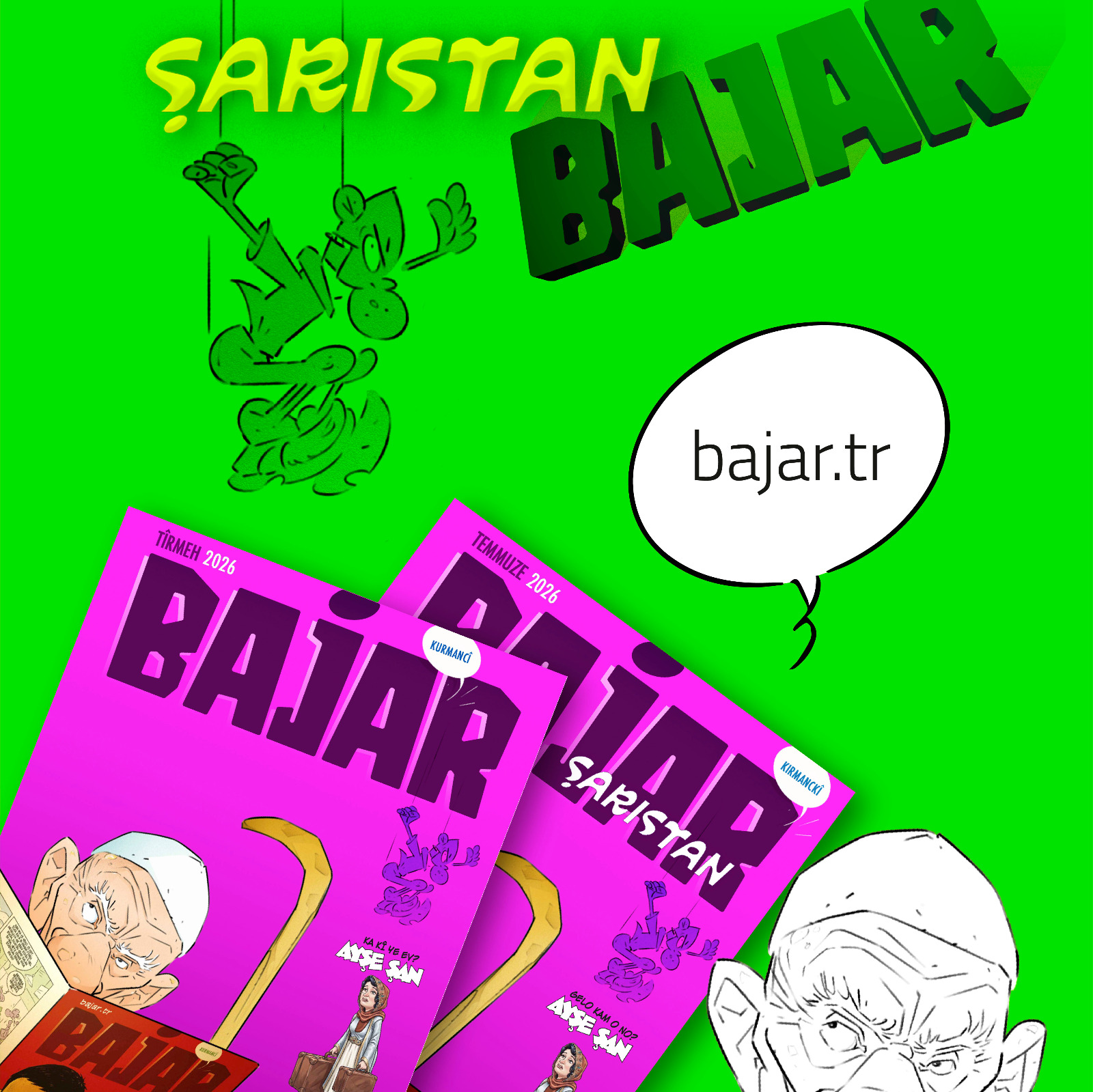 Kürtçe Çizgi Roman Dergisi Bajar Okuyucularını Bekliyor